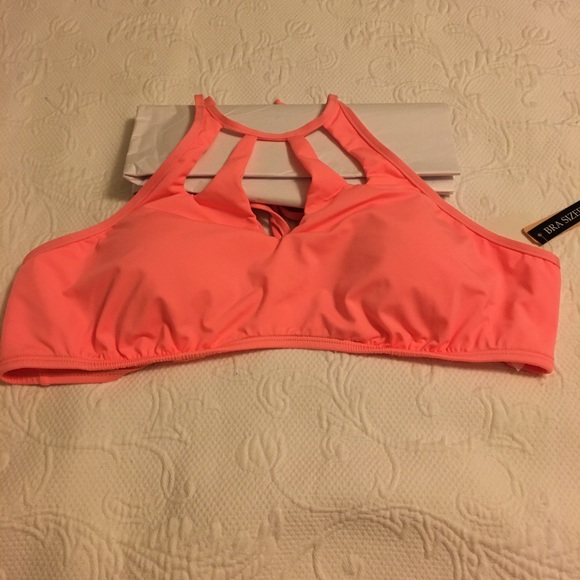 Swimsuit top coral S, Ties/back - Picture 2 of 5